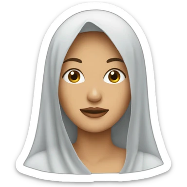 a woman wearing a veil sticker