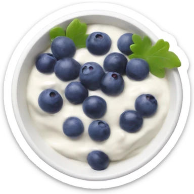 yoghurt bowl with grapes and blueberries sticker