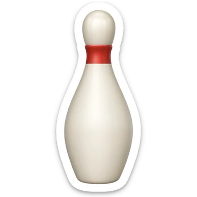 white bowling pin sticker