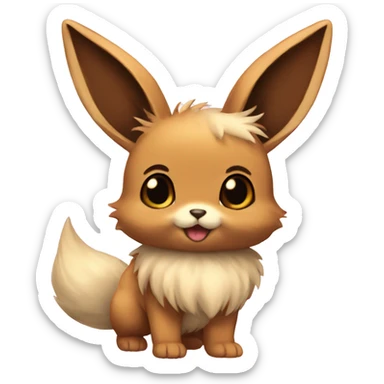 Eevee-Bunny full body sticker