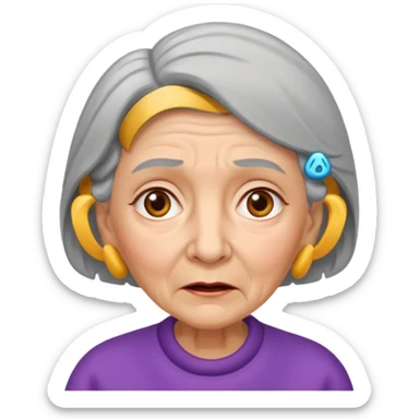  abuela con confundida sticker