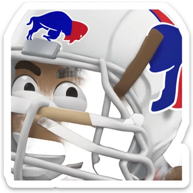 Buffalo bills vs. Denver broncos football sticker