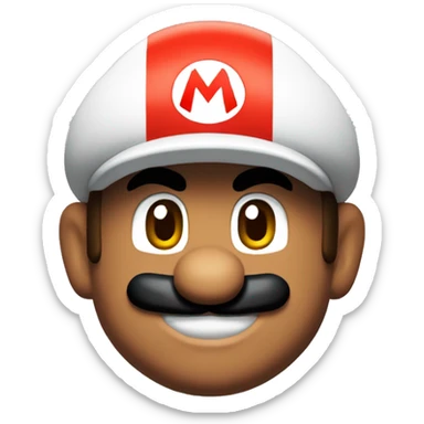 Super Mario Emoji pixelied sticker