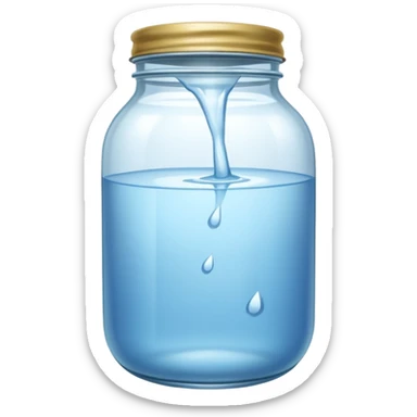 Aquarius (a jar spilling water outward) sticker