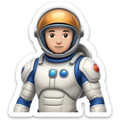 A wrestler in style of space and astronaut sticker