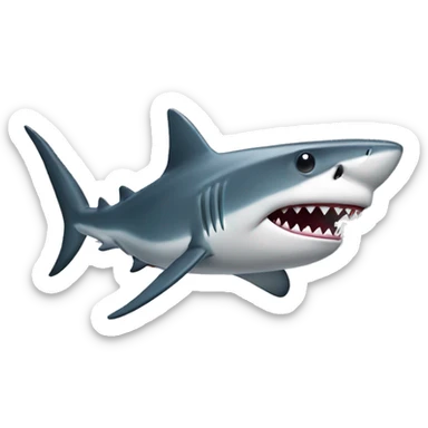 Shark with a top hat sticker