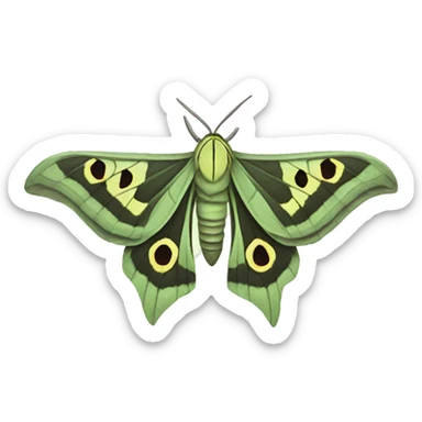 lunar moth sticker
