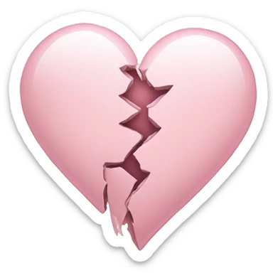 Light pink broken heart sticker