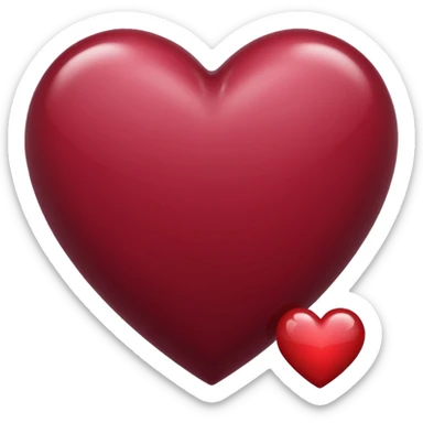 maroon heart emoji sticker