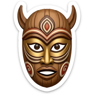 tribal mask sticker