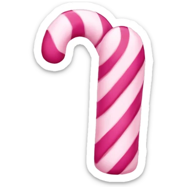 pink candy cane heart sticker
