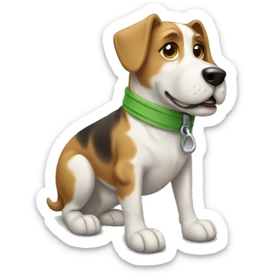 Dog wearing crocks sticker