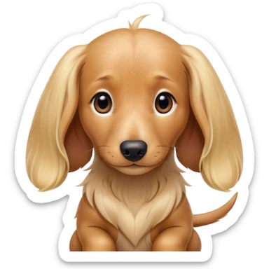 kawaii disney blonde long-haired daschund puppy sticker