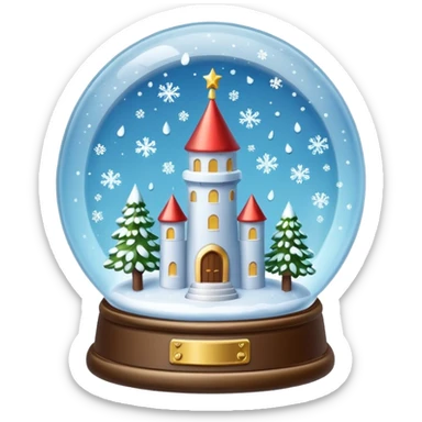 snow-globe, tower inside sticker