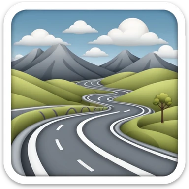 CARRETERA sin cuadro pero con paisajes de lado 

 sticker