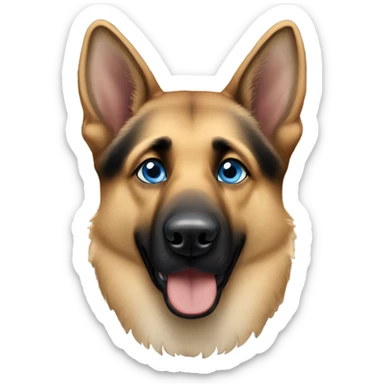 German shepherd with heterochromia sticker