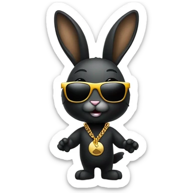 bunny black reggaeton  sticker