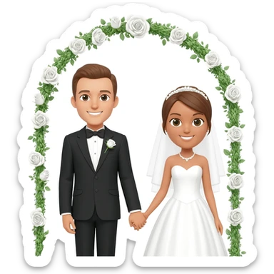 Wedding couple sticker