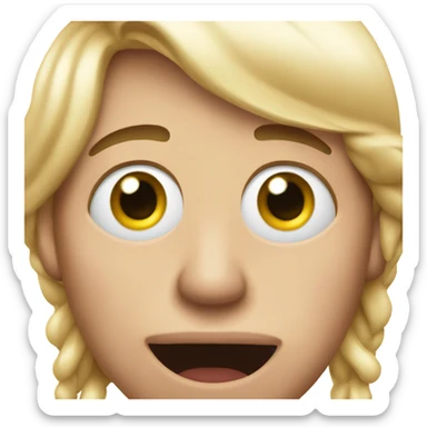 rolling eyes with tongue out sticker