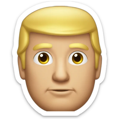 bald head donald trump sticker