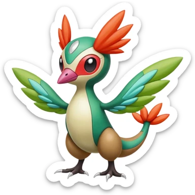 Meloetta-Trapinch-Xatu-Pokémon-Fakémon-hybrid-fusion-creature sticker