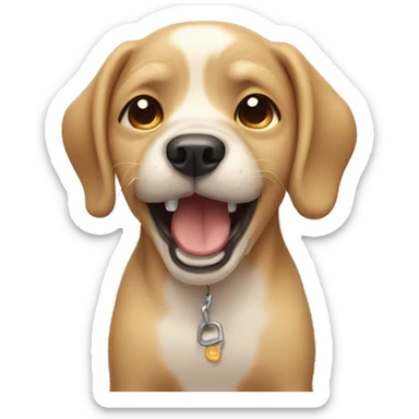 iphone dog crying  sticker
