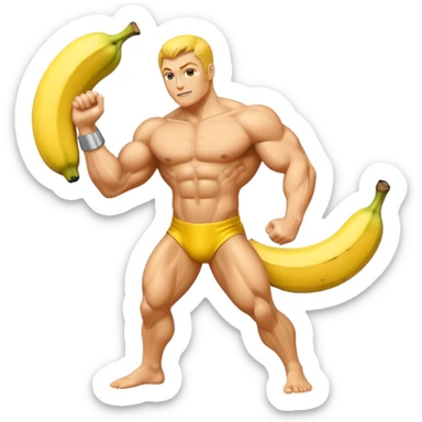 banana as superhuman sticker