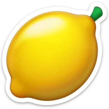slot machine lemon symbol with a green stem on the top, refreshing looking and delicious sticker