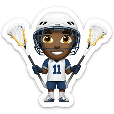 Lacrosse player sticker