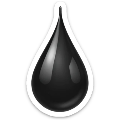 A drop of dark oil sticker