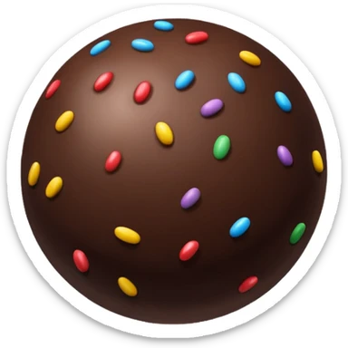 chocolate sprinkle ball sticker