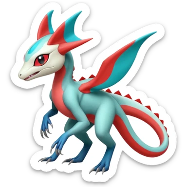 Meloetta-Inteleon-Trico-Salamence-Salandit-Latias-Fakémon-creature-hybrid sticker