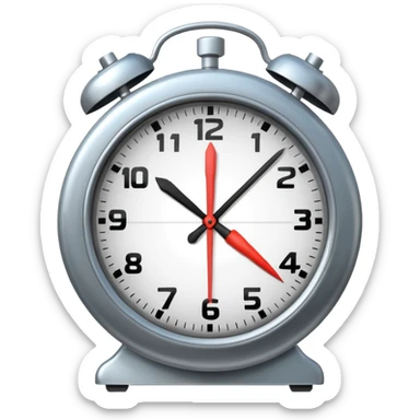 clock combined with a checklist sticker