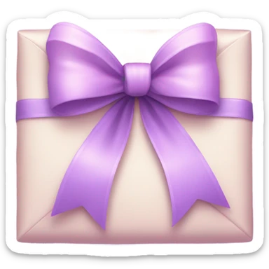 beautiful aesthetic love letter in pastel purple color with pink bow aesthetically placed  sticker