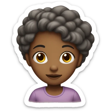 Girl with carrt head sticker