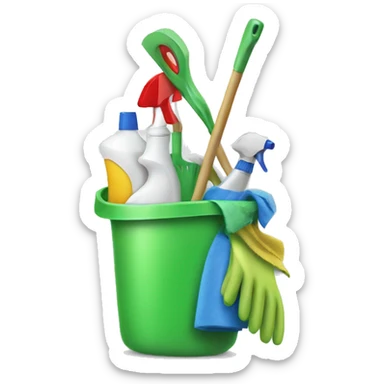 Cleaning supplies  sticker