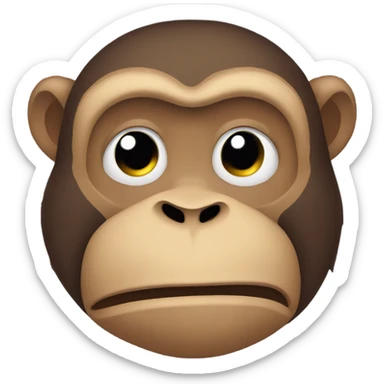 Monkey tired sticker