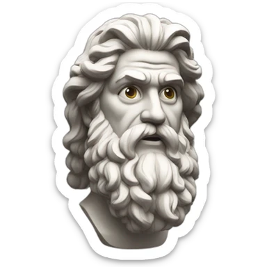 Sculpture of Zeus sticker