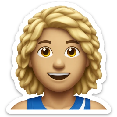 Beach volleyball player sticker