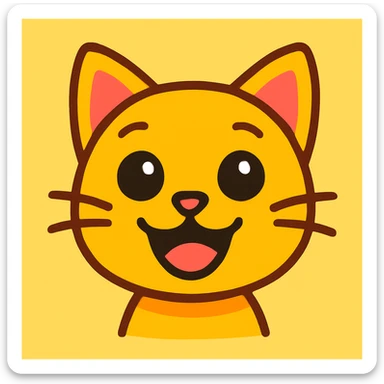 A cute cat emoji sticker