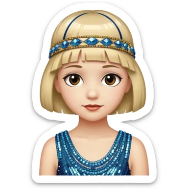 A 10-year-old flapper girl. sticker