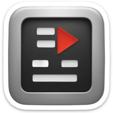 Video play button youtube like black sticker