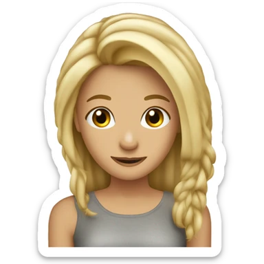 Paar was sich umarm, Mann braune lockige haare, frau blonde lange haare sticker