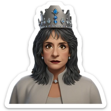 realistic crown jewelry portrait sticker