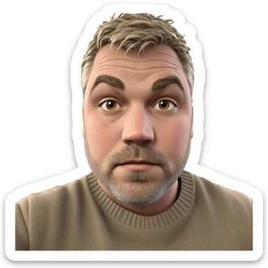 male in sweater by tree sticker