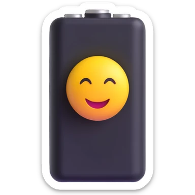 3D battery charge emoji, 40% charged sticker