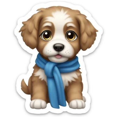 Blue puppy sticker