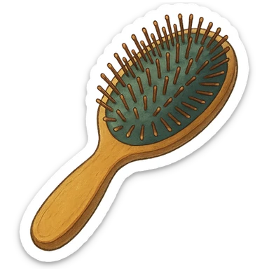 ghibli style hairbrush sticker