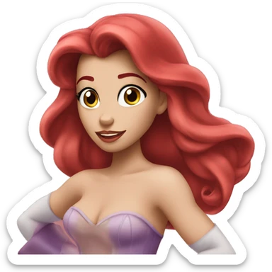 Ariel Disney with just upper body sticker