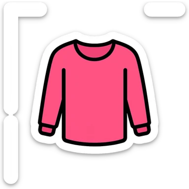 long-sleeve pink shirt icon sticker